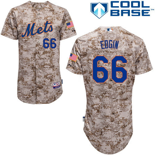 Josh Edgin #66 Youth Baseball Jersey-New York Mets Authentic Alternate Camo Cool Base MLB Jersey